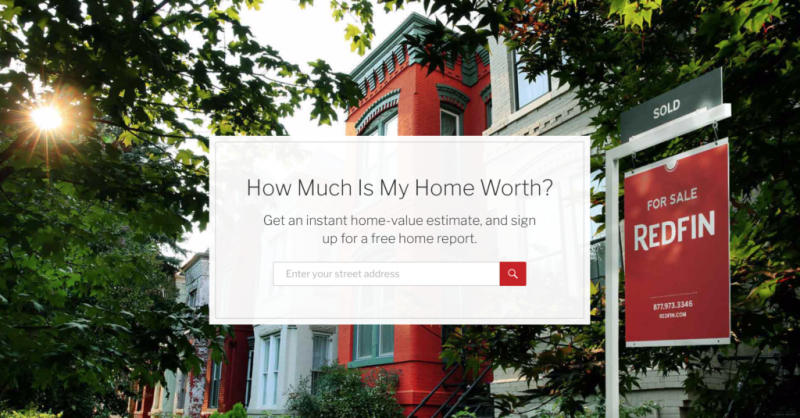 Home valuation landpage