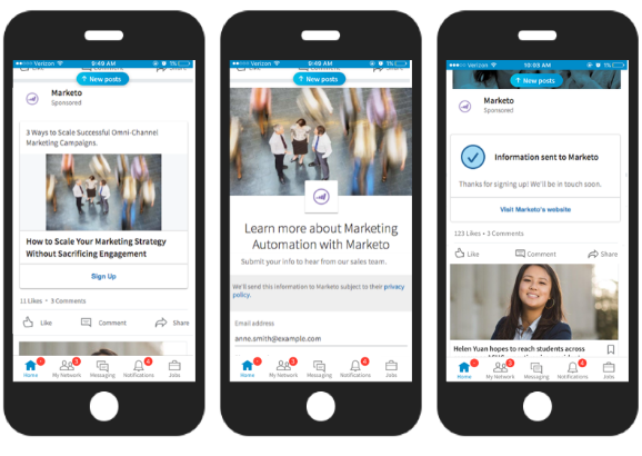 Linkedin lead gen example