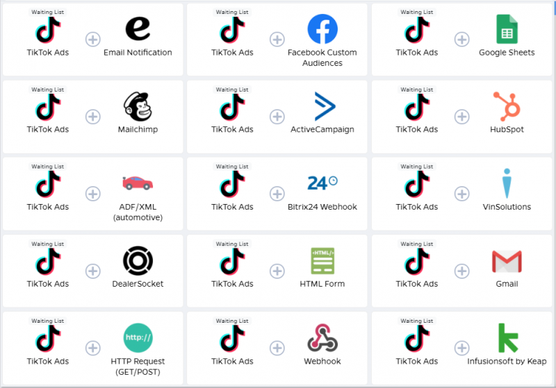 Tiktok integrations